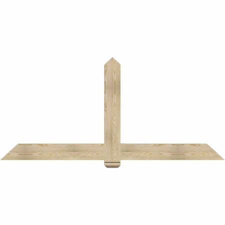 Ekena Millwork Eugene Rough Sawn Timber Gable Bracket, Douglas Fir, 84"W x 38"H x 4"D x 6"F, 11/12 Pitch GBW084X38X0406EUG00RDF